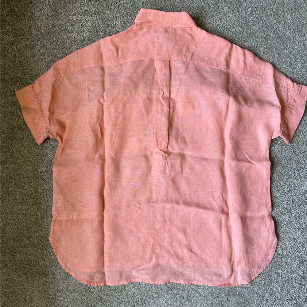 J.Crew Baird McNutt Irish Linen Short Sleeve Button Up Camp Shirt - Picture 5 of 7